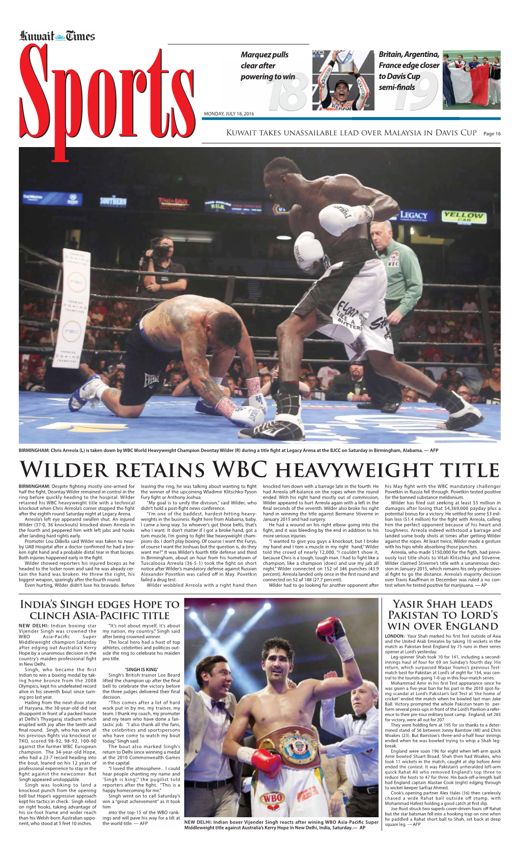 Wilder Retains WBC Heavyweight Title