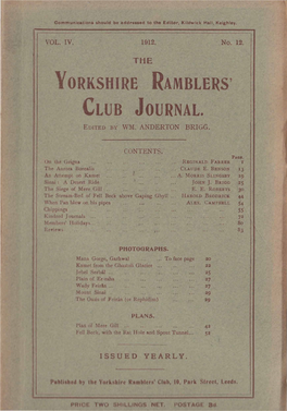 Vol 4 No 12 Yorkshire Ramblers' Club Journal