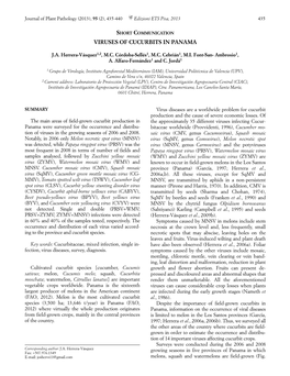 Viruses of Cucurbits in Panama