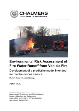 Environmental Risk Assessment of Fire-Water Runoff from Vehicle Fire