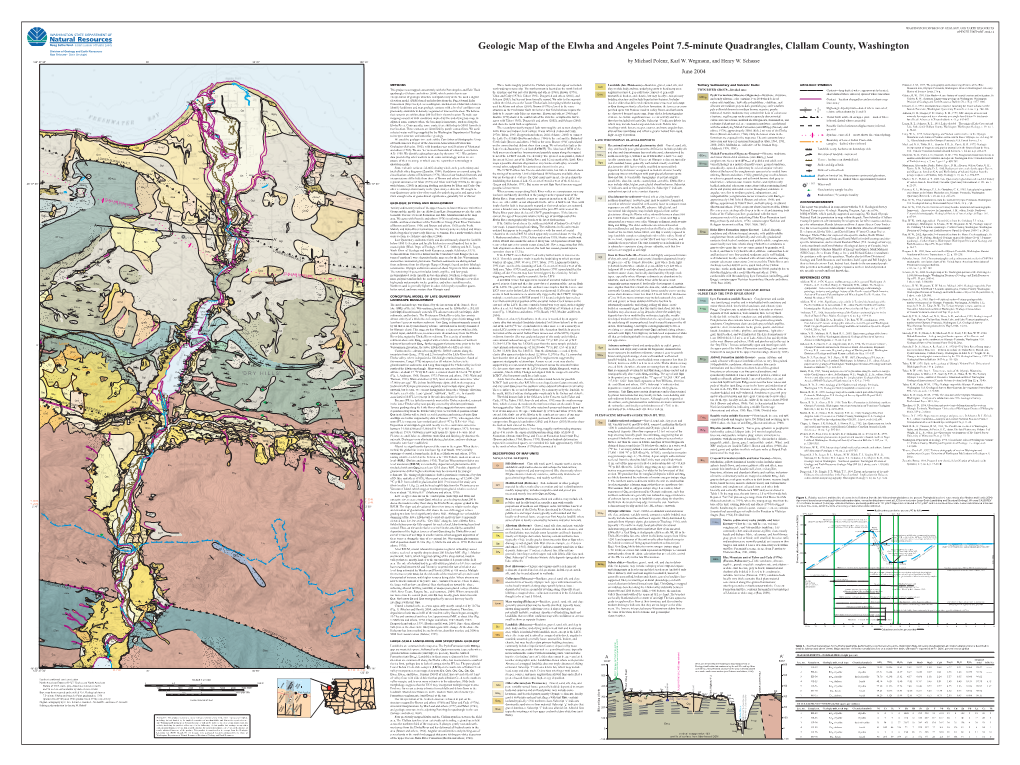 OFR 2004-14, Geologic Map of the Elwha and Angeles Point 7.5-Minute Quadrangles, Clallam County, Washington