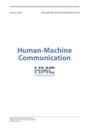 Human-Machine Communication
