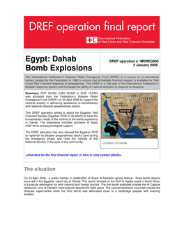 Egypt: Dahab Bomb Explosions