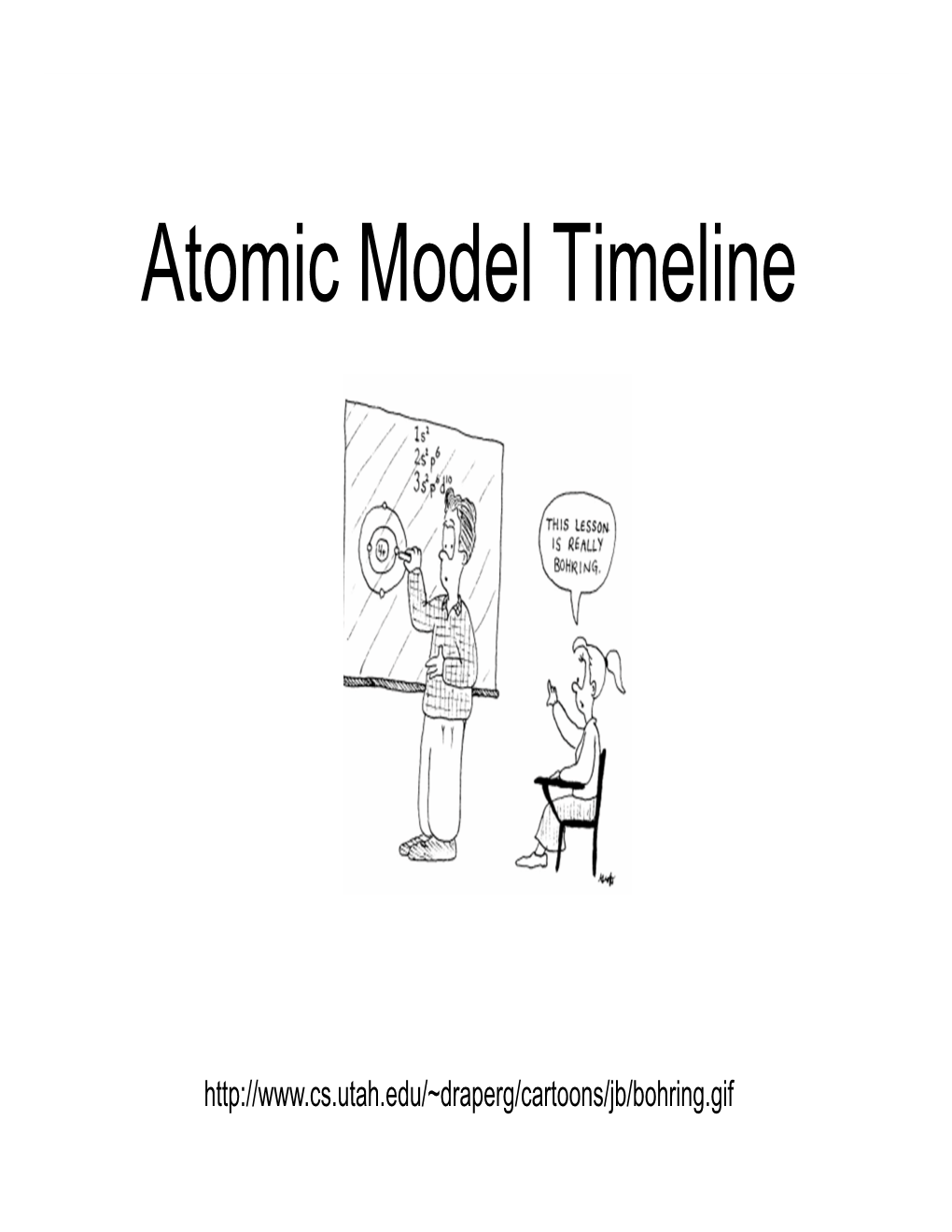 Atomic Model Timeline