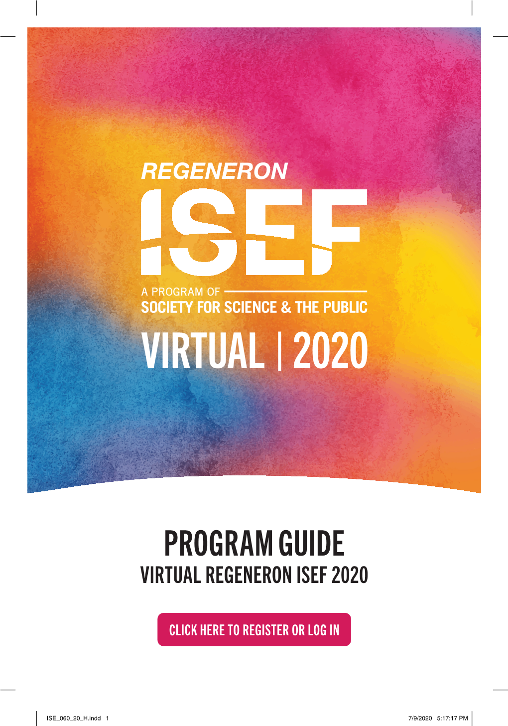 Program Guide Virtual Regeneron Isef 2020