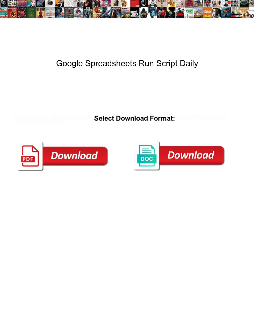 Google Spreadsheets Run Script Daily