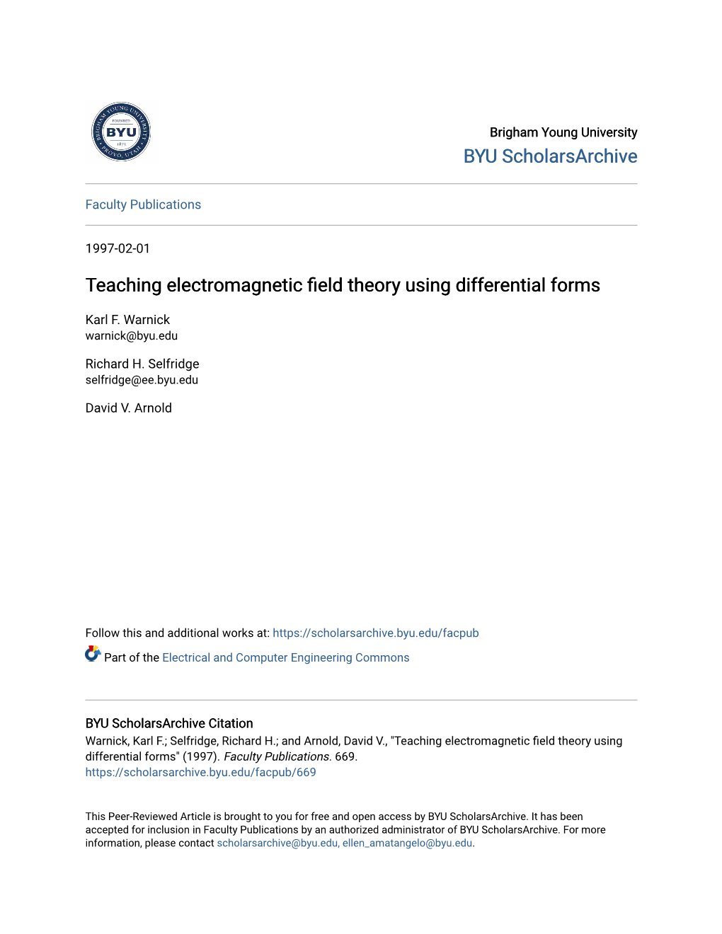 Teaching Electromagnetic Field Theory Using Differential Forms