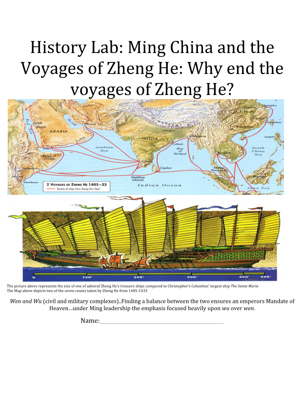 why did zheng he stop his voyages