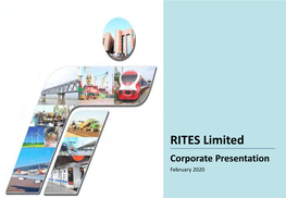 RITES Limited Corporate Presentation February 2020 Disclaimer