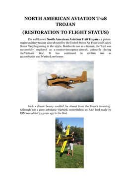 North American Aviation T-28 Trojan (Restoration to Flight Status)