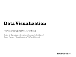 Data Visualization by Nils Gehlenborg