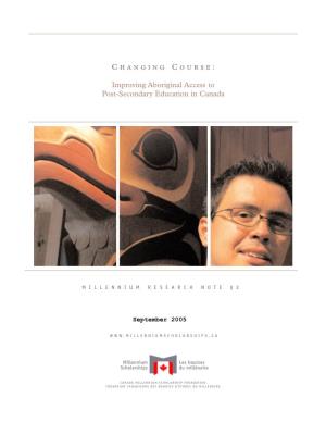 Improving Aboriginal Access to Post-Secondary Education in Canada