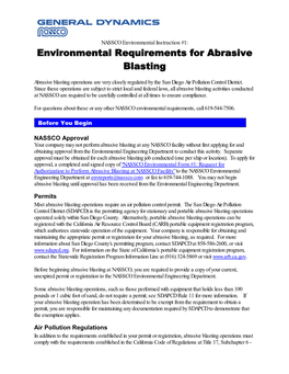 Abrasive Blasting Environmental Requirements