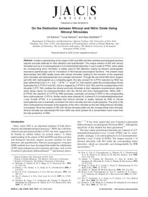 On the Distinction Between Nitroxyl and Nitric Oxide Using Nitronyl Nitroxides