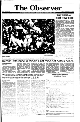 Keren: Difference in Middle East Mind-Set Deters Peace by JESSE BARRETT "Discrepancy Between States of Middle East," He Said