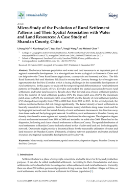 Micro-Study of the Evolution of Rural Settlement Patterns and Their Spatial Association with Water and Land Resources: a Case Study of Shandan County, China
