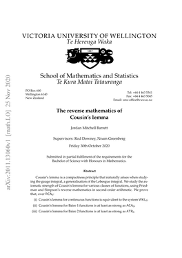 The Reverse Mathematics of Cousin's Lemma
