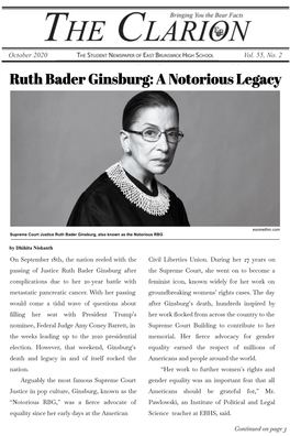 Ruth Bader Ginsburg: a Notorious Legacy