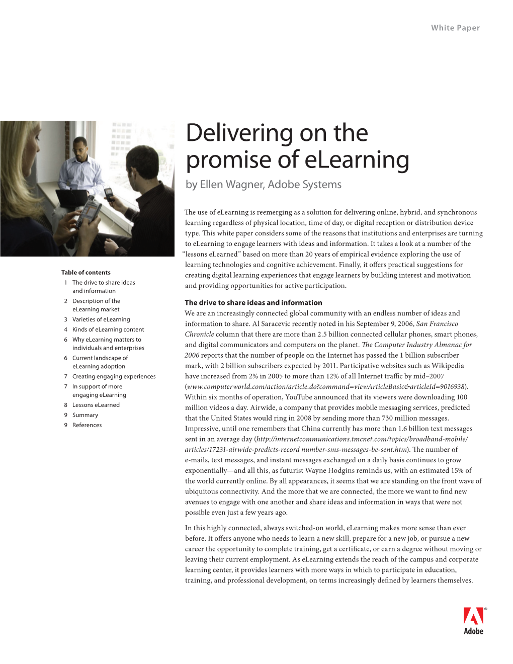 Delivering on the Promise of Elearning by Ellen Wagner, Adobe Systems