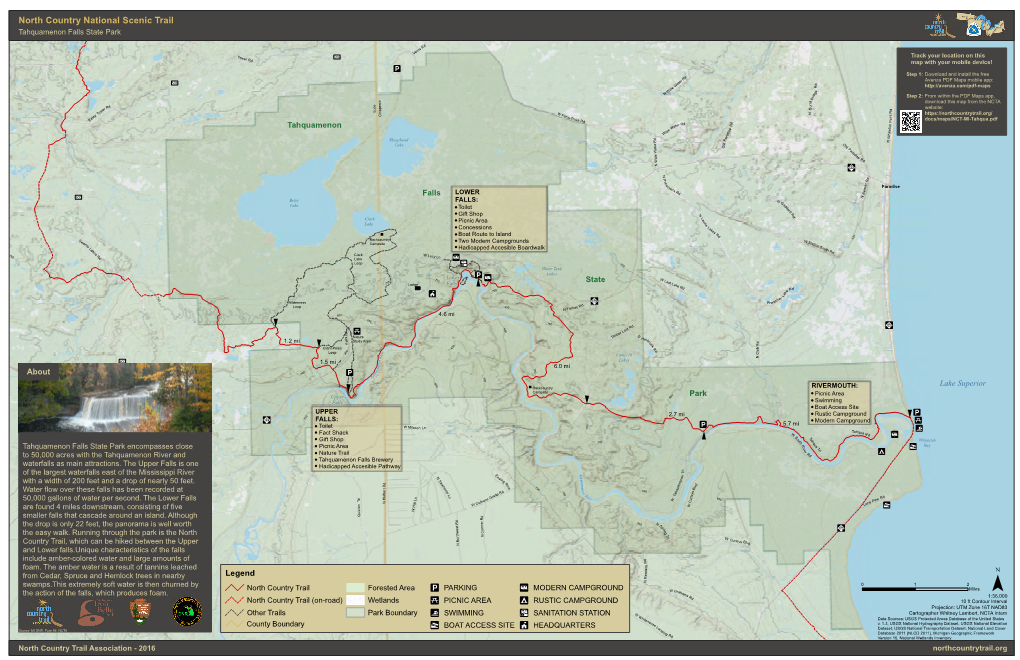 North Country National Scenic Trail Tahquamenon Falls State Park