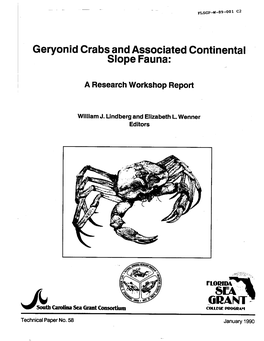 Geryonid Crabs and Associated Continental Slope Fauna