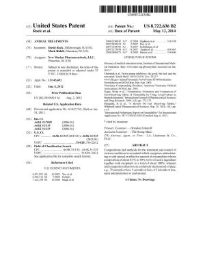 (12) United States Patent (10) Patent No.: US 8,722,636 B2 Rock Et Al