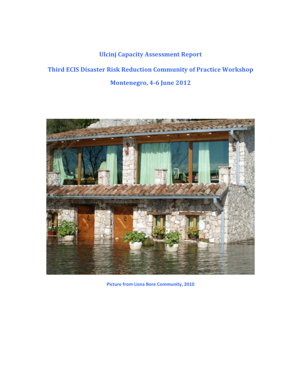 Ulcinj Capacity Assessment Report Third ECIS Disaster Risk Reduction