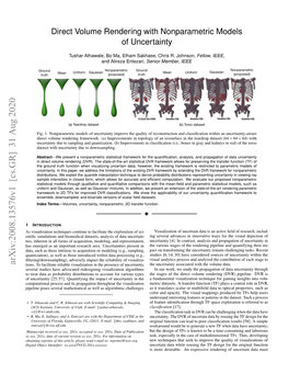 Direct Volume Rendering with Nonparametric Models of Uncertainty