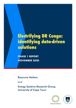 Electrifying DR Congo: Identifying Data-Driven Solutions