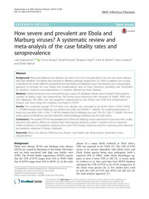 How Severe and Prevalent Are Ebola and Marburg Viruses?