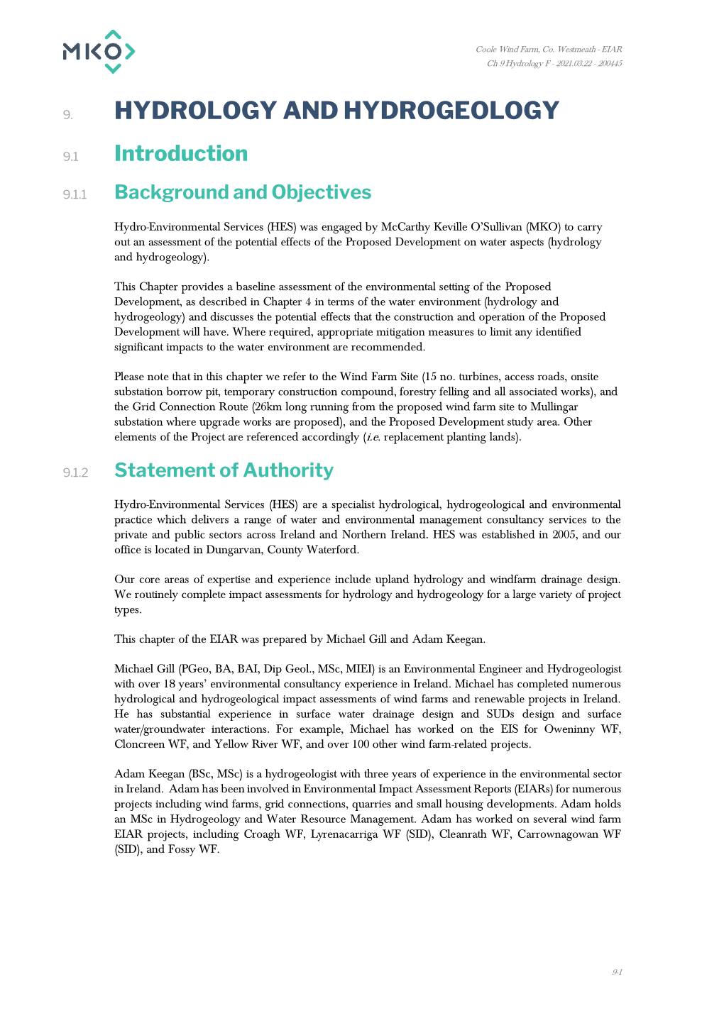 Hydrology and Hydrogeology