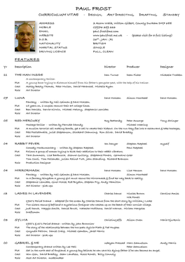 CV Files/Paul Frost CV, 4 Page Descriptive.Pdf
