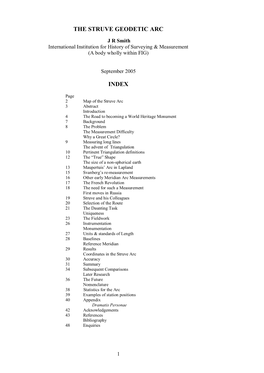 The Struve Geodetic Arc Index