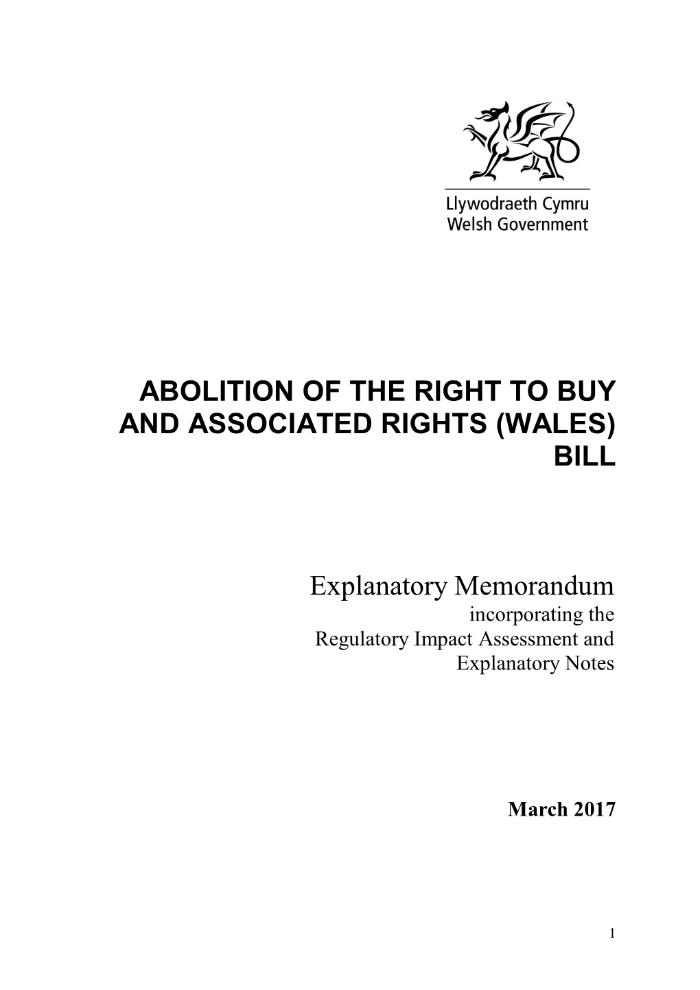 Abolition of the Right to Buy and Associated Rights (Wales) Bill