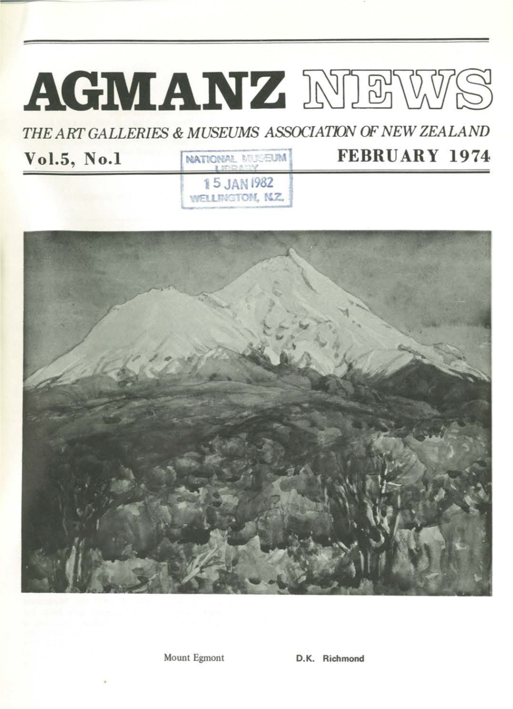 AGMANZ News Volume 5 Number 1 February 1974 Best.Tif