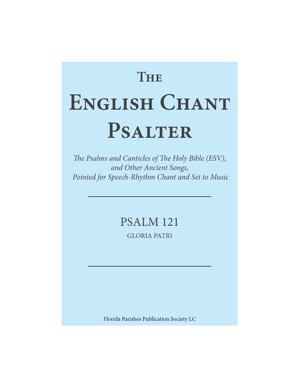 English Chant Psalter