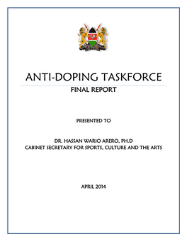 Anti-Doping Taskforce Final Report