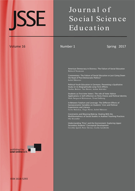 JSSE Journal of Social Science Education