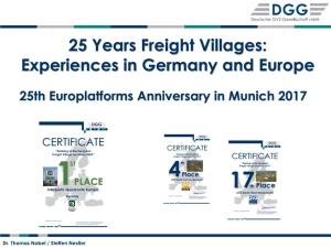 25 Years Freight Villages: Experiences in Germany and Europe