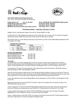 2015 AT&T Pebble Beach Rd 3 Notes