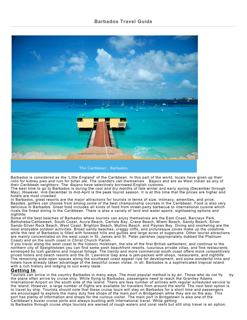 Barbados Travel Guide