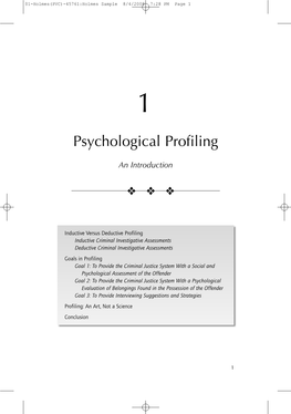 Psychological Profiling