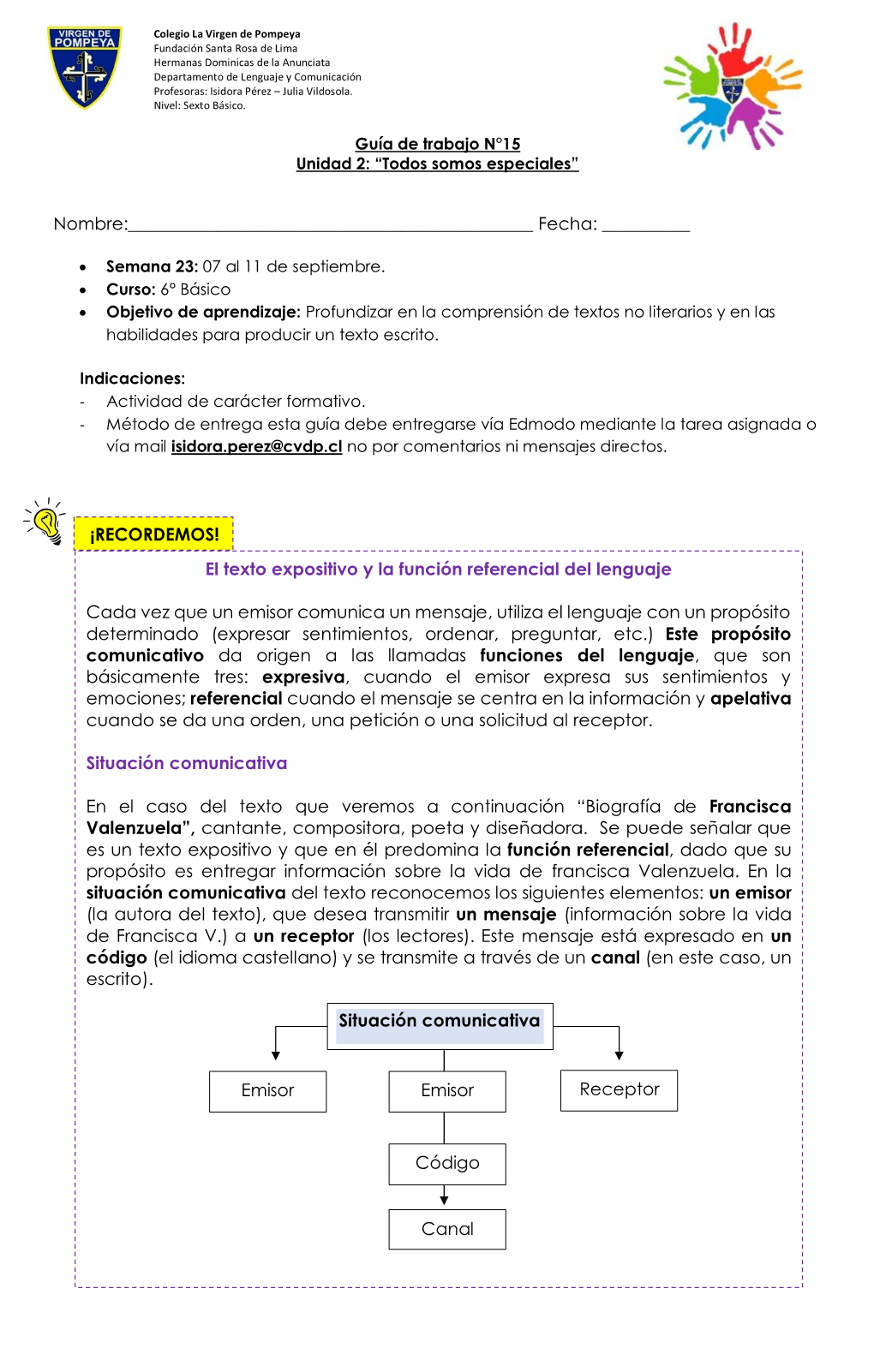 El Texto Expositivo Y La Función Referencial Del Lenguaje