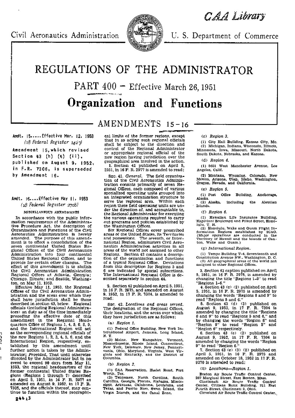 REGULATIONS of the ADMINISTRATOR Organization
