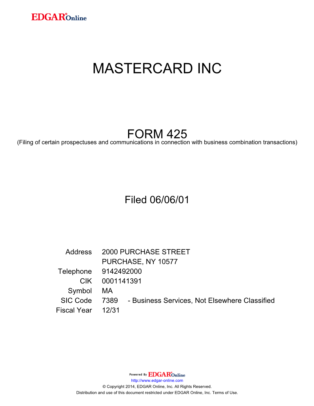 Mastercard Inc