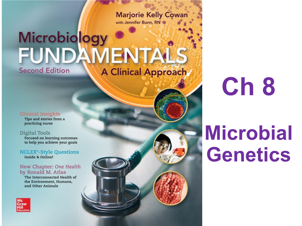 Microbial Genetics Slos • Define the Terms Genome and Gene, and Differentiate Between Genotype and Phenotype