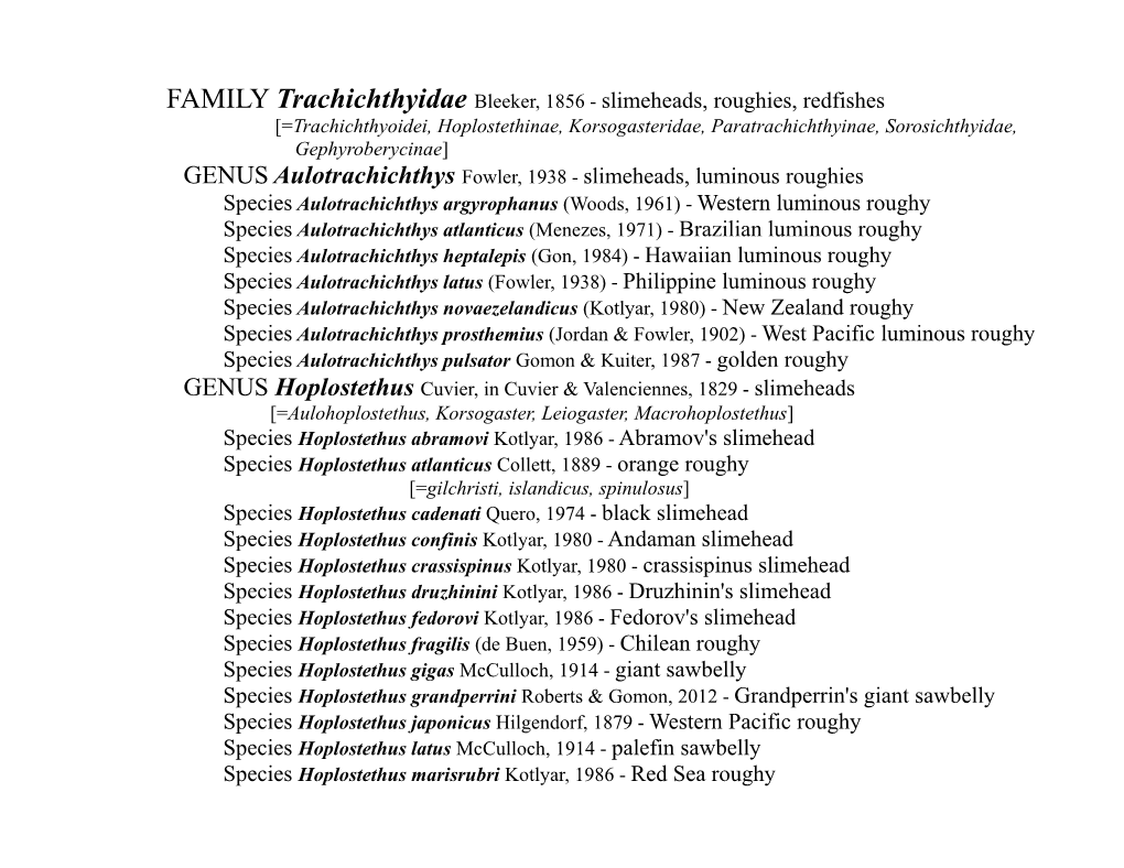 Trachichthyidae