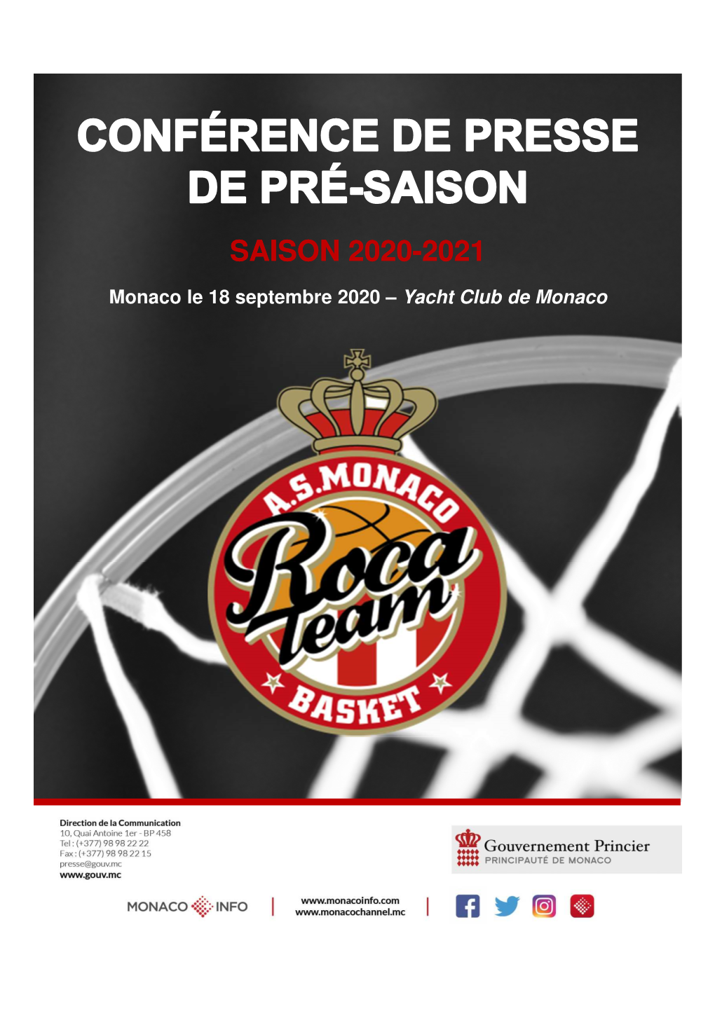 Conférence Pré Saison De ASM Basket 2020
