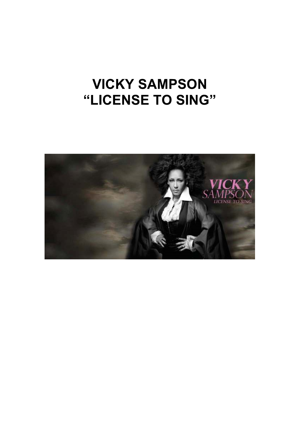 Vicky Sampson “License to Sing”