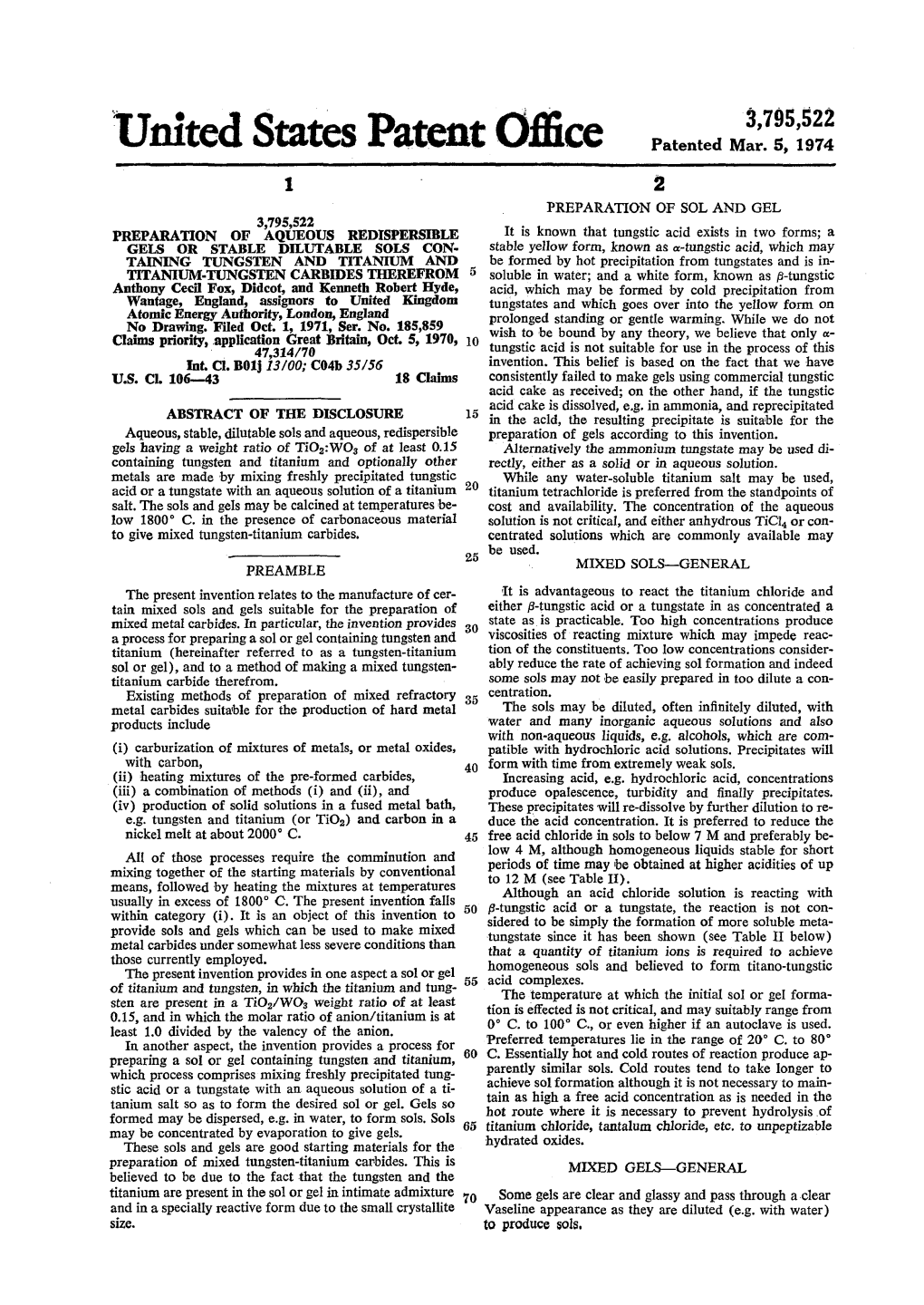 Preparation of Aqueous Redispersible Gels Or Stable Dilutable Sols